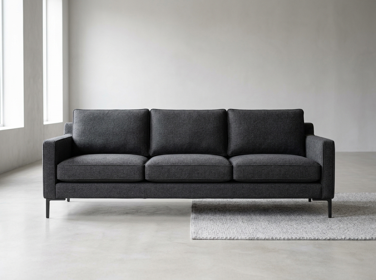 Sofá moderno oscuro de diseño premium